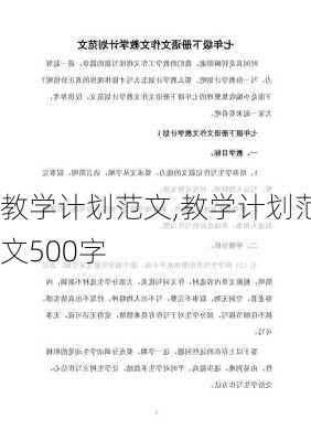 教学计划范文,教学计划范文500字-第1张图片-二喜范文网