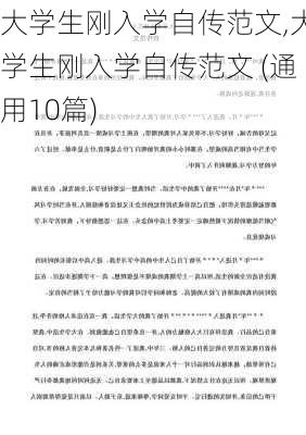 大学生刚入学自传范文,大学生刚入学自传范文 (通用10篇)-第1张图片-二喜范文网