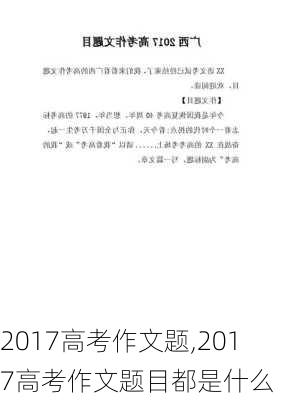 2017高考作文题,2017高考作文题目都是什么-第2张图片-二喜范文网