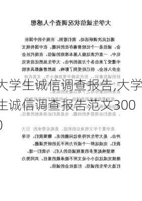 大学生诚信调查报告,大学生诚信调查报告范文3000-第2张图片-二喜范文网