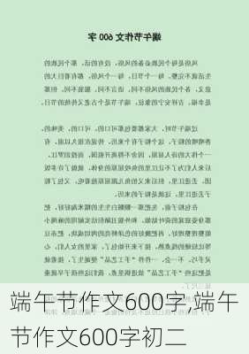 端午节作文600字,端午节作文600字初二-第2张图片-二喜范文网