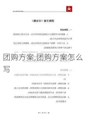 团购方案,团购方案怎么写-第3张图片-二喜范文网