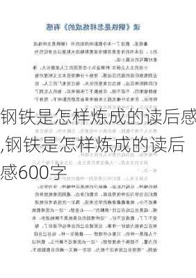 钢铁是怎样炼成的读后感,钢铁是怎样炼成的读后感600字