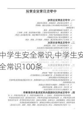 中学生安全常识,中学生安全常识100条-第2张图片-二喜范文网