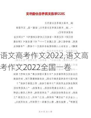 语文高考作文2022,语文高考作文2022全国一卷-第2张图片-二喜范文网