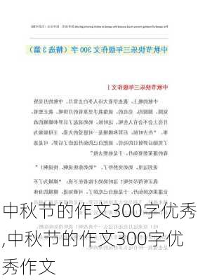 中秋节的作文300字优秀,中秋节的作文300字优秀作文-第3张图片-二喜范文网