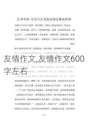 友情作文,友情作文600字左右-第3张图片-二喜范文网