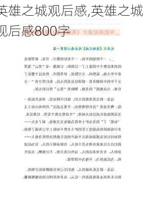 英雄之城观后感,英雄之城观后感800字-第1张图片-二喜范文网