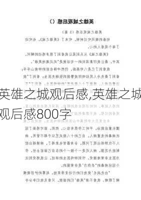 英雄之城观后感,英雄之城观后感800字-第3张图片-二喜范文网