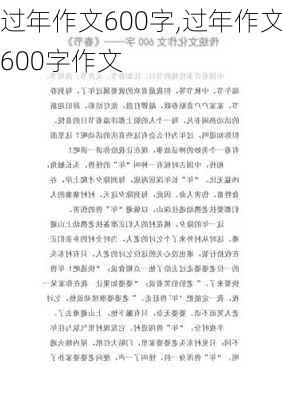 过年作文600字,过年作文600字作文-第2张图片-二喜范文网