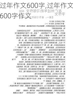 过年作文600字,过年作文600字作文-第1张图片-二喜范文网