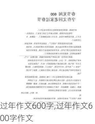 过年作文600字,过年作文600字作文-第3张图片-二喜范文网