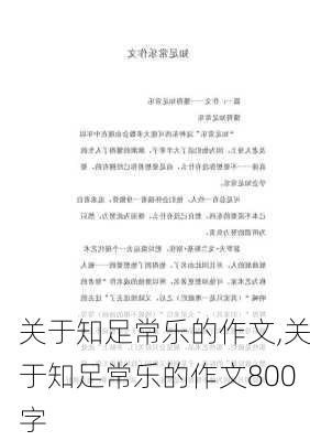 关于知足常乐的作文,关于知足常乐的作文800字-第2张图片-二喜范文网