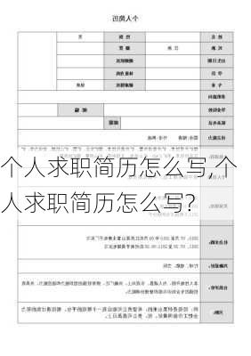 个人求职简历怎么写,个人求职简历怎么写?-第3张图片-二喜范文网