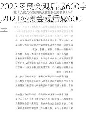 2022冬奥会观后感600字,2021冬奥会观后感600字-第3张图片-二喜范文网