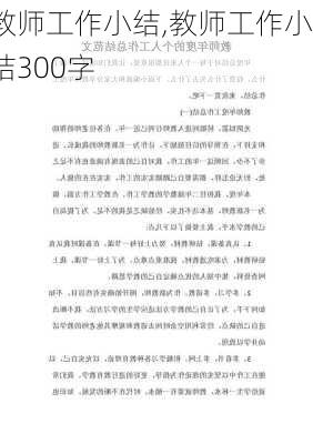 教师工作小结,教师工作小结300字-第2张图片-二喜范文网