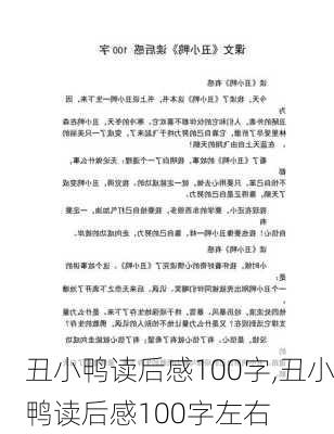 丑小鸭读后感100字,丑小鸭读后感100字左右-第2张图片-二喜范文网