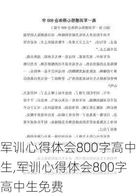 军训心得体会800字高中生,军训心得体会800字高中生免费-第2张图片-二喜范文网