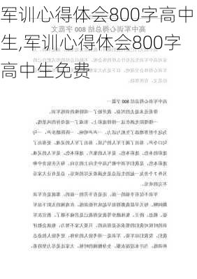 军训心得体会800字高中生,军训心得体会800字高中生免费-第3张图片-二喜范文网