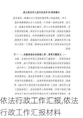 依法行政工作汇报,依法行政工作汇报材料-第3张图片-二喜范文网