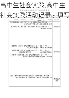 高中生社会实践,高中生社会实践活动记录表填写-第1张图片-二喜范文网