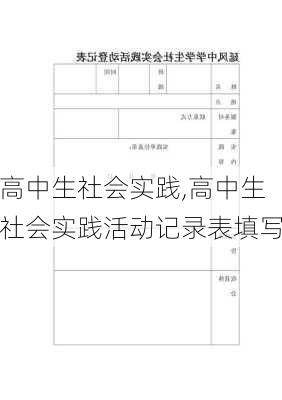 高中生社会实践,高中生社会实践活动记录表填写-第3张图片-二喜范文网