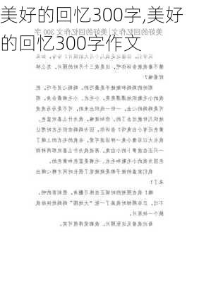 美好的回忆300字,美好的回忆300字作文-第2张图片-二喜范文网