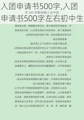 入团申请书500字,入团申请书500字左右初中生-第2张图片-二喜范文网