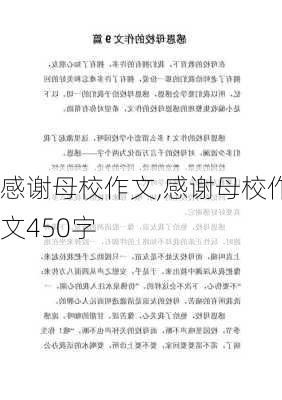 感谢母校作文,感谢母校作文450字-第3张图片-二喜范文网