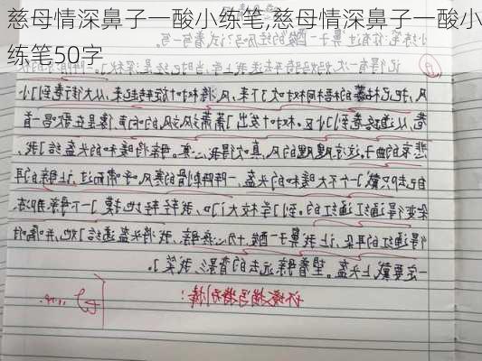 慈母情深鼻子一酸小练笔,慈母情深鼻子一酸小练笔50字-第1张图片-二喜范文网