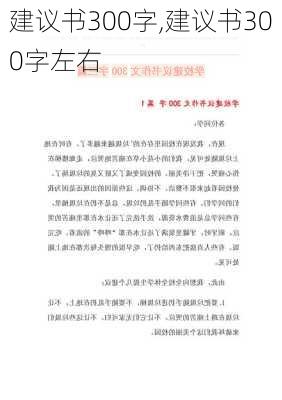 建议书300字,建议书300字左右-第3张图片-二喜范文网