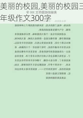 美丽的校园,美丽的校园三年级作文300字-第2张图片-二喜范文网