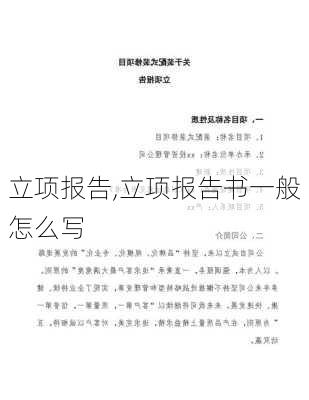 立项报告,立项报告书一般怎么写-第3张图片-二喜范文网