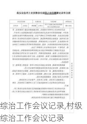 综治工作会议记录,村级综治工作会议记录-第3张图片-二喜范文网