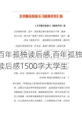 百年孤独读后感,百年孤独读后感1500字大学生-第2张图片-二喜范文网