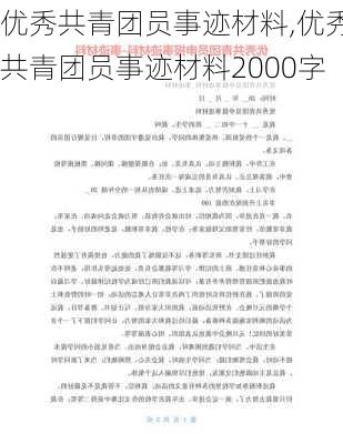 优秀共青团员事迹材料,优秀共青团员事迹材料2000字-第2张图片-二喜范文网