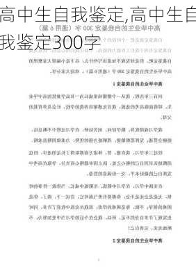 高中生自我鉴定,高中生自我鉴定300字-第1张图片-二喜范文网