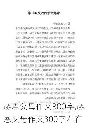 感恩父母作文300字,感恩父母作文300字左右-第1张图片-二喜范文网