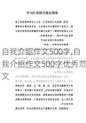 自我介绍作文500字,自我介绍作文500字优秀范文-第3张图片-二喜范文网