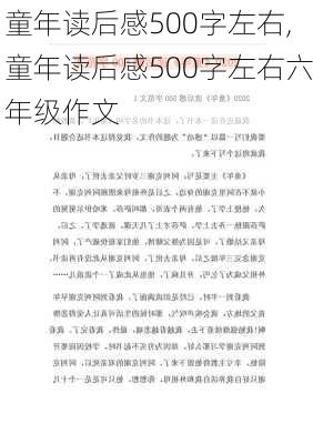 童年读后感500字左右,童年读后感500字左右六年级作文-第2张图片-二喜范文网