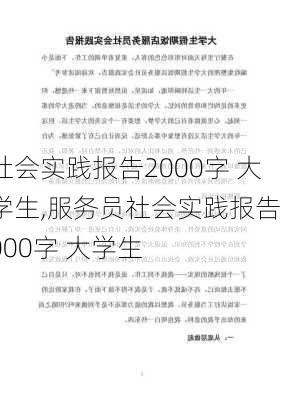 社会实践报告2000字 大学生,服务员社会实践报告2000字 大学生-第1张图片-二喜范文网