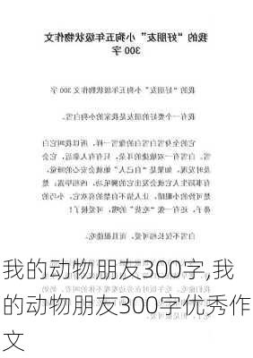 我的动物朋友300字,我的动物朋友300字优秀作文-第3张图片-二喜范文网