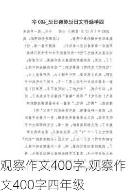 观察作文400字,观察作文400字四年级-第2张图片-二喜范文网