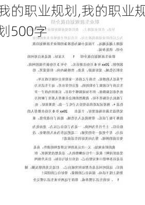 我的职业规划,我的职业规划500字-第3张图片-二喜范文网