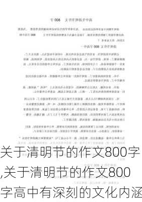 关于清明节的作文800字,关于清明节的作文800字高中有深刻的文化内涵-第3张图片-二喜范文网