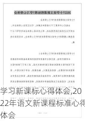 学习新课标心得体会,2022年语文新课程标准心得体会