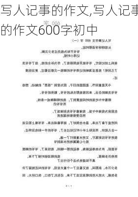 写人记事的作文,写人记事的作文600字初中-第2张图片-二喜范文网