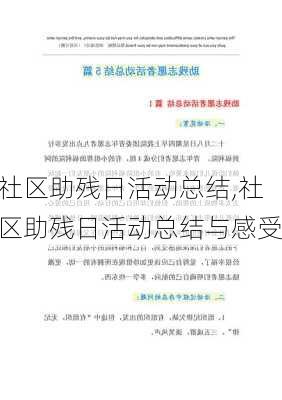 社区助残日活动总结,社区助残日活动总结与感受-第2张图片-二喜范文网