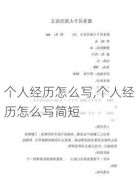 个人经历怎么写,个人经历怎么写简短-第2张图片-二喜范文网