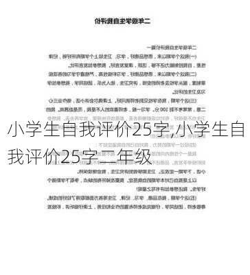 小学生自我评价25字,小学生自我评价25字二年级-第3张图片-二喜范文网